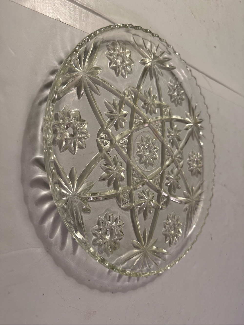 Early American Prescut Star Of David 13 Inch Platter...